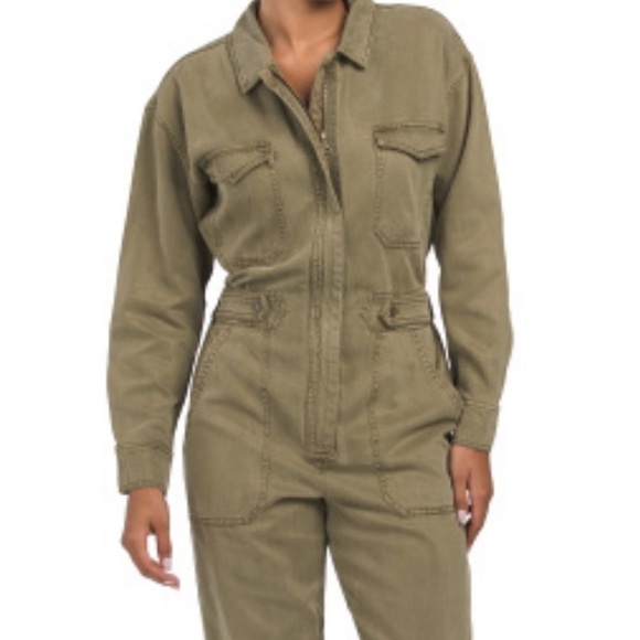 Young Fabulous & Broke Long Sleeve Jumpsuit in Pine Green Size S - Picture 14 of 15